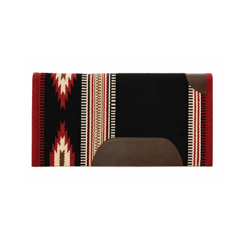 Alfombra Clasica Con Peluche Negra Rojo